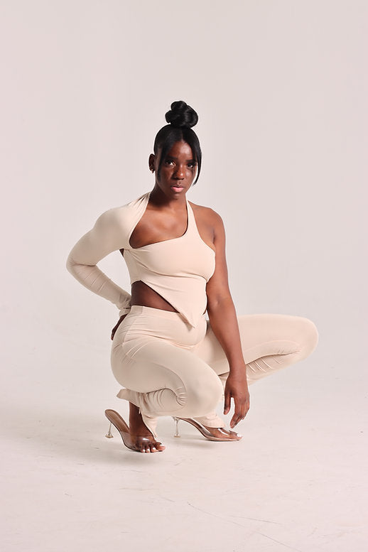 ONYX - ASYMMETRIC TOP - BEIGE